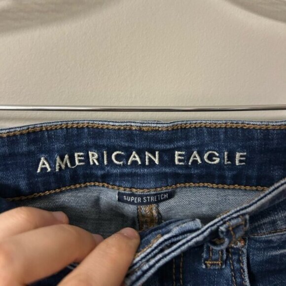 American Eagle Super Stretch Midi Jean Shorts - Picture 2 of 5